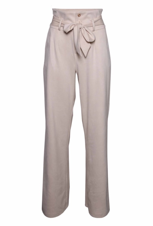 Calças básicas efeito camurça