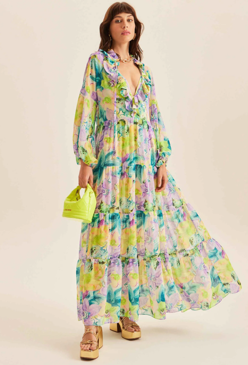 Vestido Logo Estampa Floral