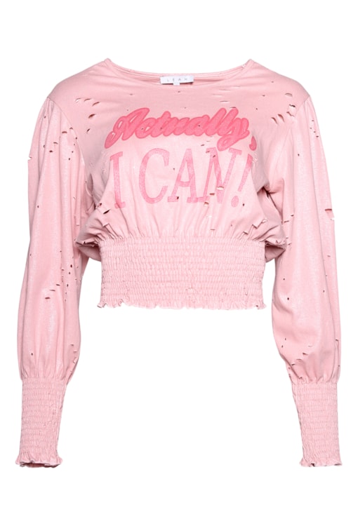 Camisola com elásticos