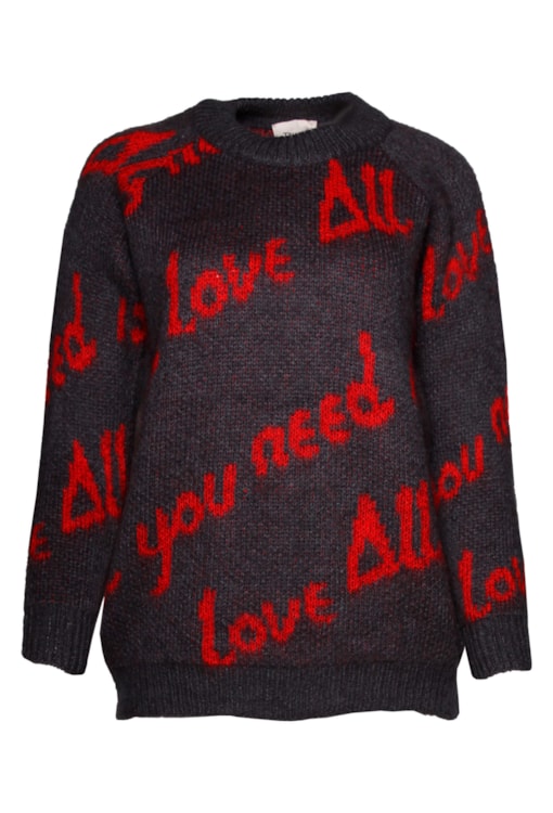 Camisola malha com texto