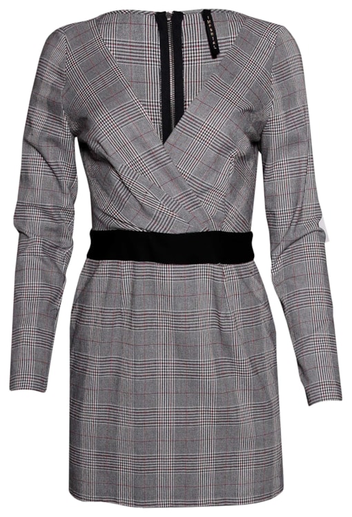 Vestido cruzado xadrez