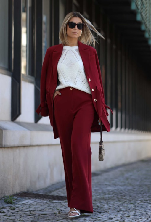 Calças De Alfaitaria Reta