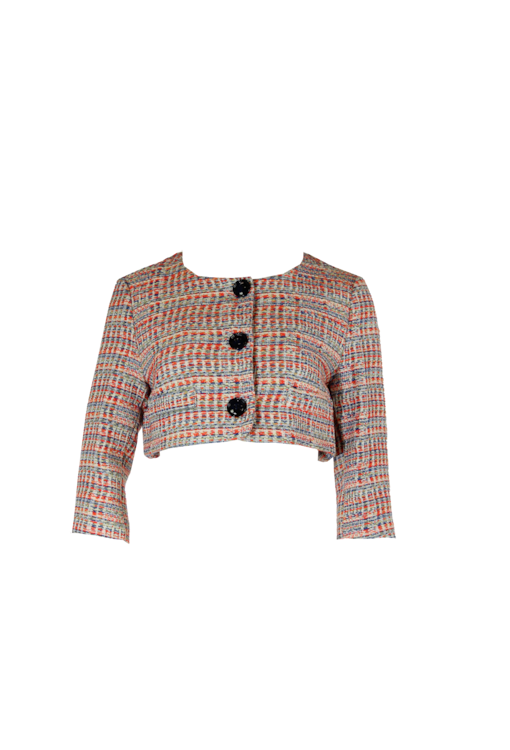 Casaco Cropped de Tweed