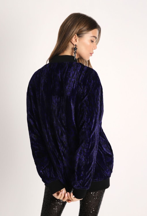 BOMBER OVERSIZED PADRÃO LEOPARDO