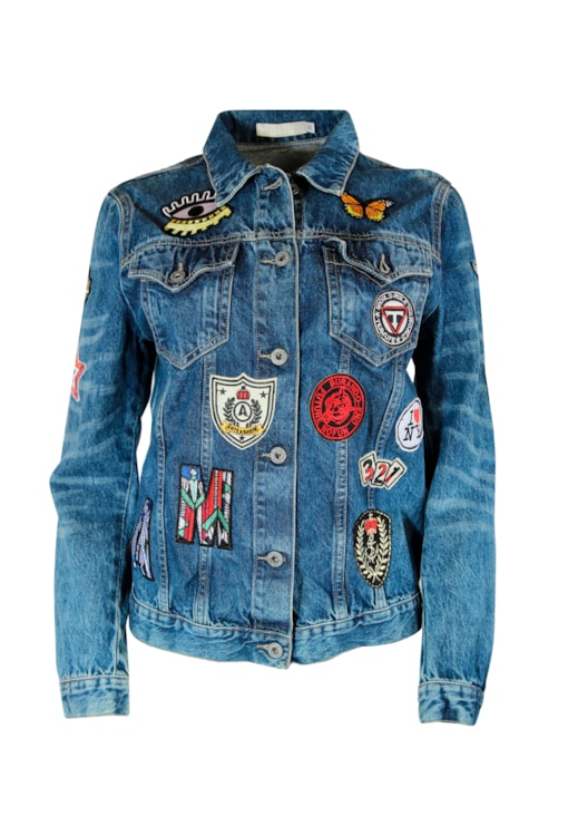 Casaco Denim c/ Aplicações
