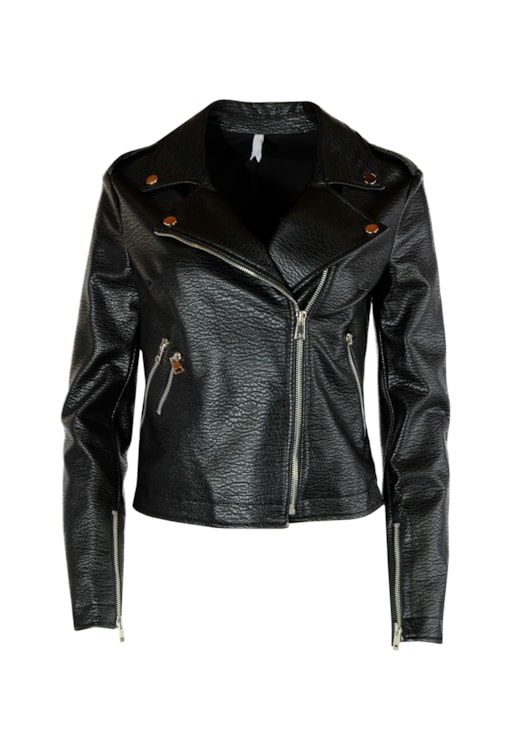 Casaco Biker Efeito Pele