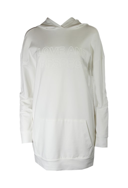 Vestido sweat com capuz