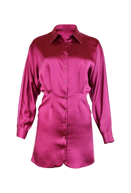 Vestido curto acetinado 