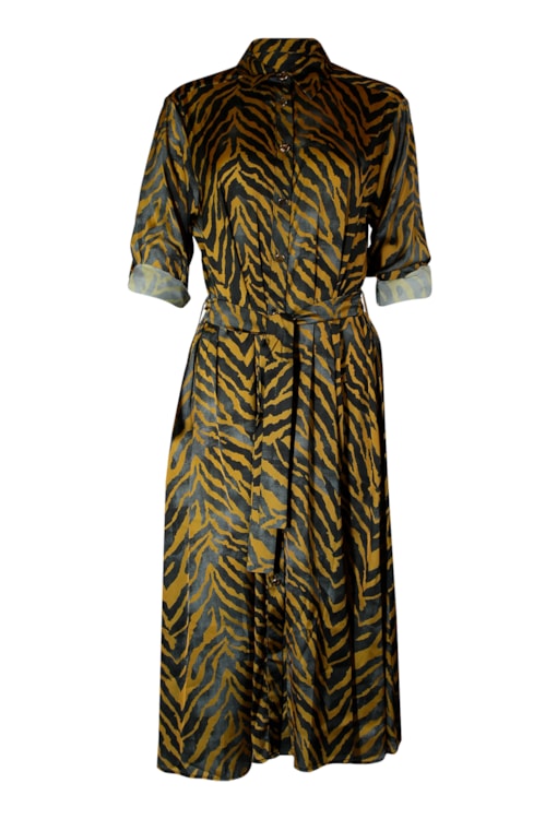 Vestido acetinado zebra