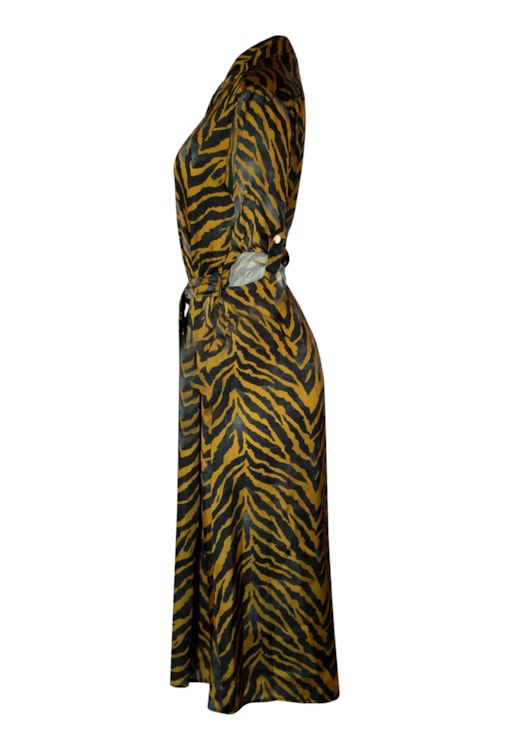 Vestido acetinado zebra