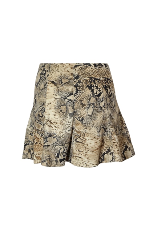 Saia curta com padrão cobra