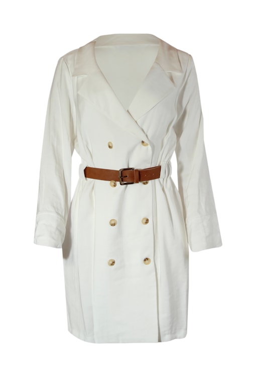 Vestido estilo blazer com cinto