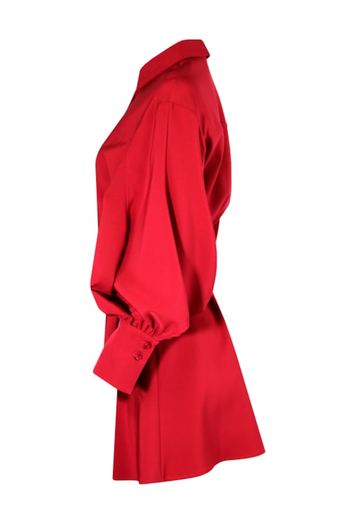 Vestido rodado com manga balão