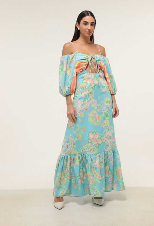 Vestido Longo Estampado