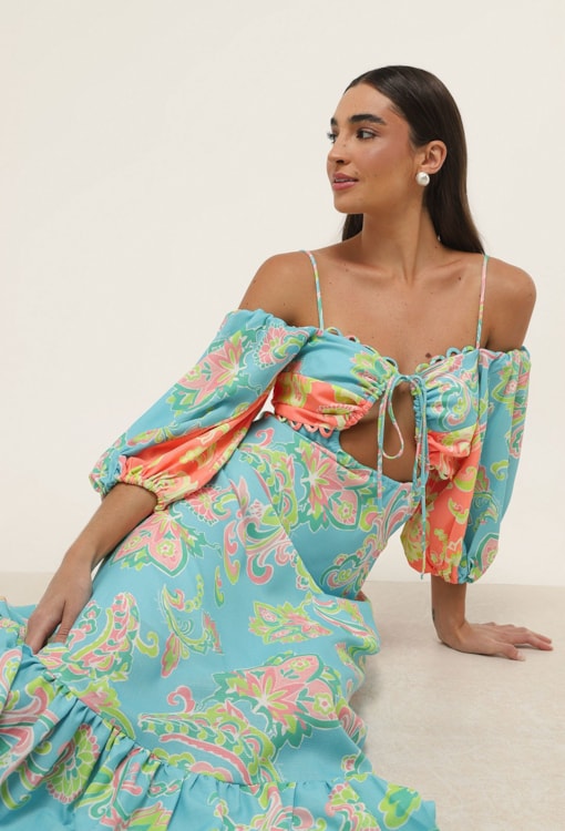 Vestido Longo Estampado